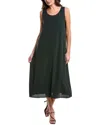 Eileen Fisher Cozy Organic Cotton Thermal Tank Dress In Green