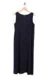 Eileen Fisher Scoop Neck Silk Georgette Midi Dress
