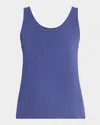 Eileen Fisher Scoop-neck Stretch Silk Jersey Tank