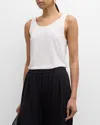 Eileen Fisher Scoop Neck Tank In Ivory