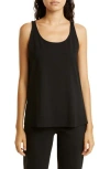 Eileen Fisher Scoop-neck Jersey Knit Tank In Black