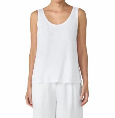 Eileen Fisher Scoop Neck Tank Top In White