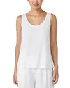 Eileen Fisher Scoop Neck Tank Top In White In White