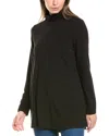 Eileen Fisher Scrunch Neck Tunic In Black