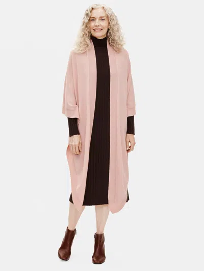 Eileen Fisher Seamless Italian Cashmere Poncho In Pink