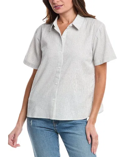 Eileen Fisher Seersucker Shirt In White