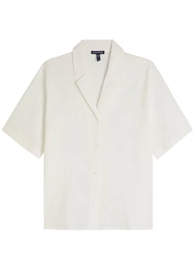 Eileen Fisher Seersucker Shirt In White