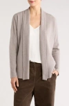 Eileen Fisher Shawl Collar Cashmere Cardigan In Gray