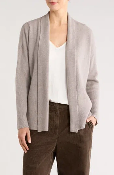 Eileen Fisher Shawl Collar Cashmere Cardigan In Gray