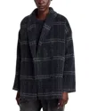 Eileen Fisher Shawl Collar Short Coat In Multi