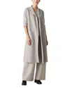 Eileen Fisher Longline Wool Vest In Wren
