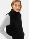 Eileen Fisher Sheared Suri Alpaca Vest In Black