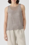 EILEEN FISHER SHEER ORGANIC LINEN SLEEVELESS SWEATER