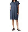Eileen Fisher Airy Organic Cotton Twill Shirtdress In Denim In Multi