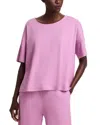 Eileen Fisher Short Sleeve Boxy Top In French Lilac