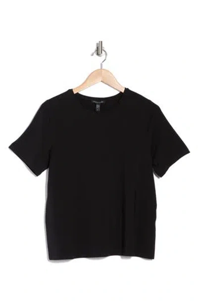 Eileen Fisher Short Sleeve Crewneck T-shirt In Black