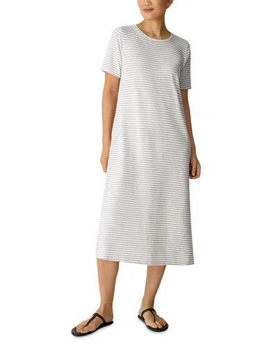 Eileen Fisher Short Sleeve Dress In Multi