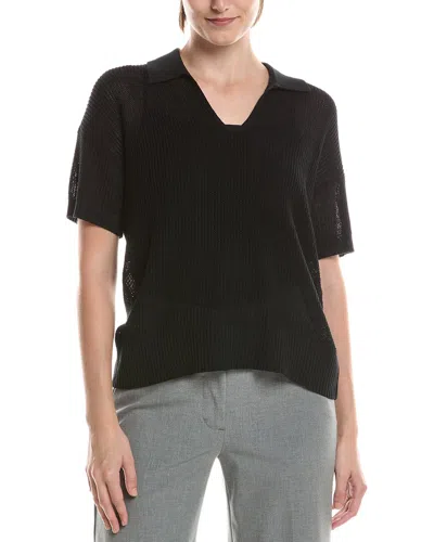 Eileen Fisher Short Sleeve Sweater In Black