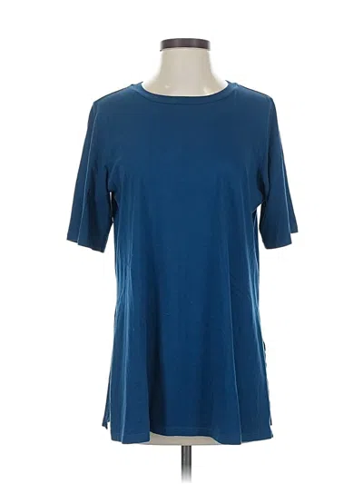 Pre-owned Eileen Fisher Short Sleeve T-shirt In Blue