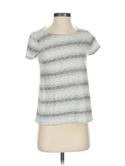 Pre-owned Eileen Fisher Short Sleeve T-shirt In Silver