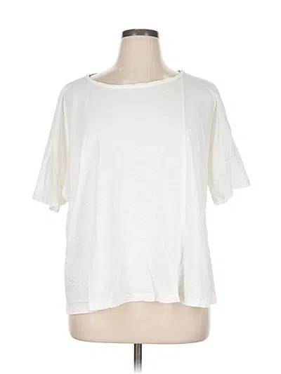 Pre-owned Eileen Fisher Short Sleeve T-shirt In White