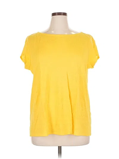Pre-owned Eileen Fisher Short Sleeve T-shirt In Yellow