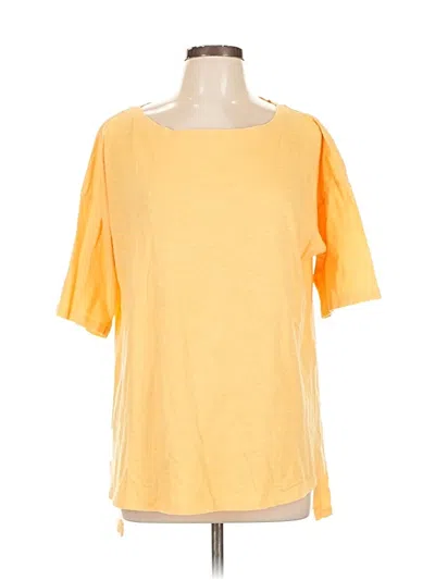 Pre-owned Eileen Fisher Short Sleeve T-shirt In Yellow
