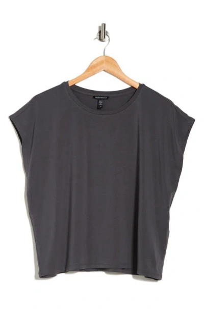 Eileen Fisher Short Sleeve Tencel® Lyocell T-shirt In Meteor