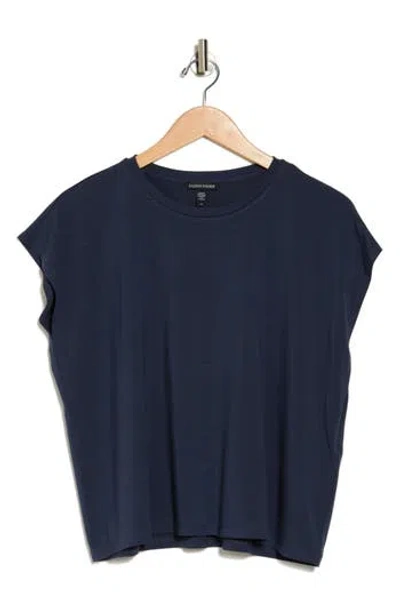 Eileen Fisher Short Sleeve Tencel® Lyocell T-shirt In Ocean