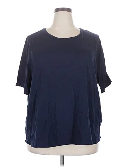 Pre-owned Eileen Fisher Short Sleeve T-shirt In Blue