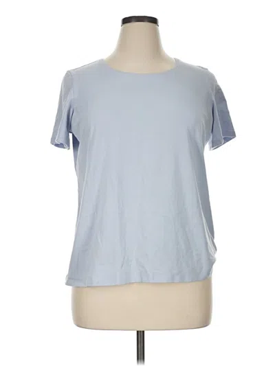 Pre-owned Eileen Fisher Short Sleeve T-shirt In Blue