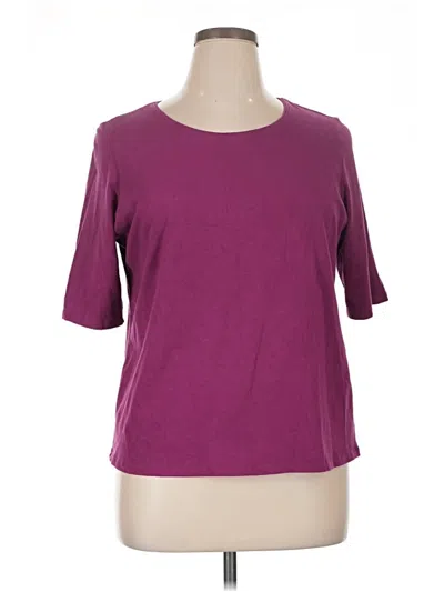 Pre-owned Eileen Fisher Short Sleeve T-shirt In Purple