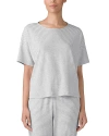Eileen Fisher Short Sleeved Boxy Top In Dkprl