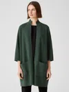 Eileen Fisher Silk & Organic Cotton Interlock Jacket In Green