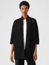 Eileen Fisher Silk & Organic Cotton Interlock Jacket In Black