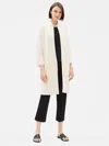 Eileen Fisher Silk & Organic Cotton Long Jacket In White