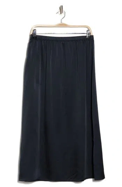 Eileen Fisher Silk & Organic Cotton Skirt In Graphite