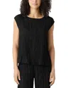 Eileen Fisher Silk Ballet Neck Top In Black