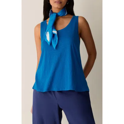 Eileen Fisher Silk Bandana In Blue