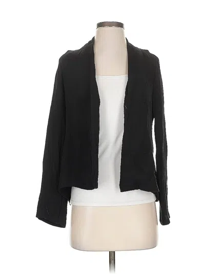 Pre-owned Eileen Fisher Silk Cardigan Sweater In Black