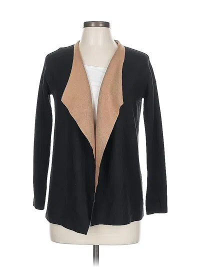 Pre-owned Eileen Fisher Silk Cardigan Sweater In Black