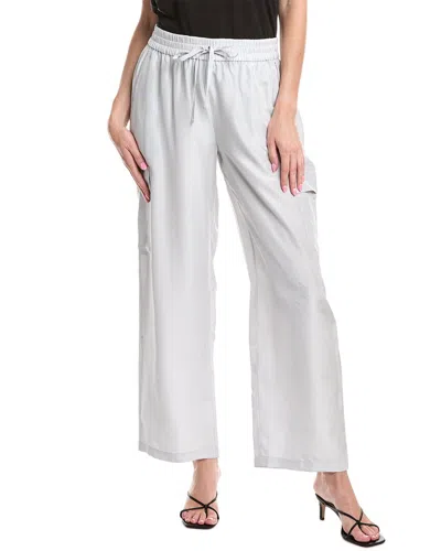 Eileen Fisher Silk Cargo Pant In White