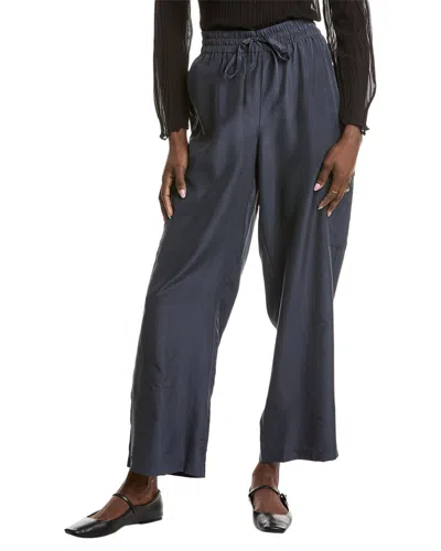 Eileen Fisher Silk Cargo Pant In Blue