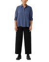 Eileen Fisher Silk Classic Collar Shirt In Twilight