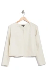 Eileen Fisher Silk Crop Jacket In Neutral