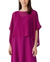 Eileen Fisher Silk Cropped Poncho In Rhapsody