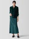 Eileen Fisher Silk Double Crepe Bias Skirt In Black