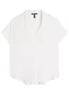 Eileen Fisher Silk-georgette Blouse In White