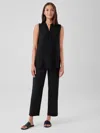 Eileen Fisher Washable Stretch Crepe Straight Pant In Black