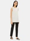 Eileen Fisher Silk Georgette Crepe Tank In White